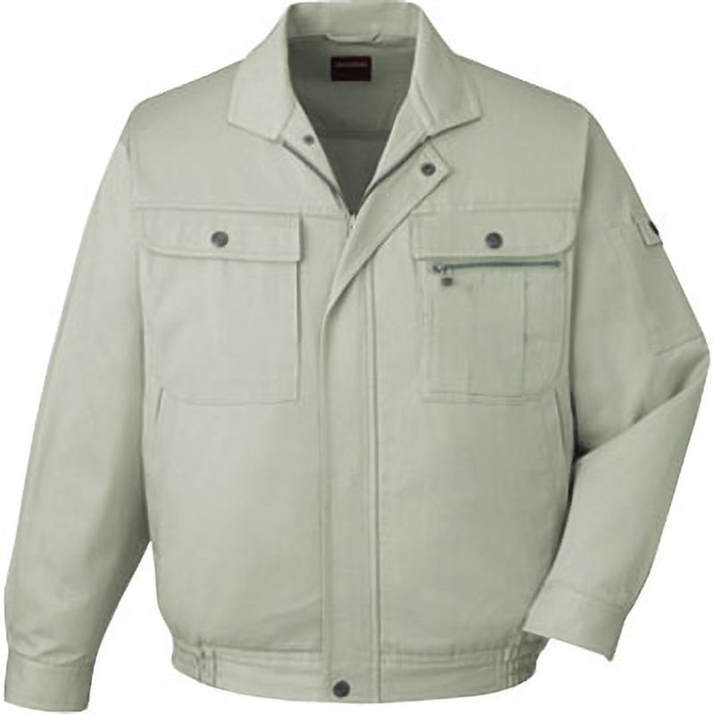 41600 41600 長袖ブルゾン 自重堂 名入れ可 野帳対応 ツイル アースグリーン色 5L着丈72cm