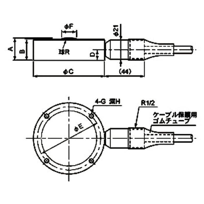 LCK-A-200KN+TC-32K 【レンタル】ロードセル薄型圧縮荷重計(校正書付)+ハンドヘルドデータロガー 1台 共和電業 【通販モノタロウ】