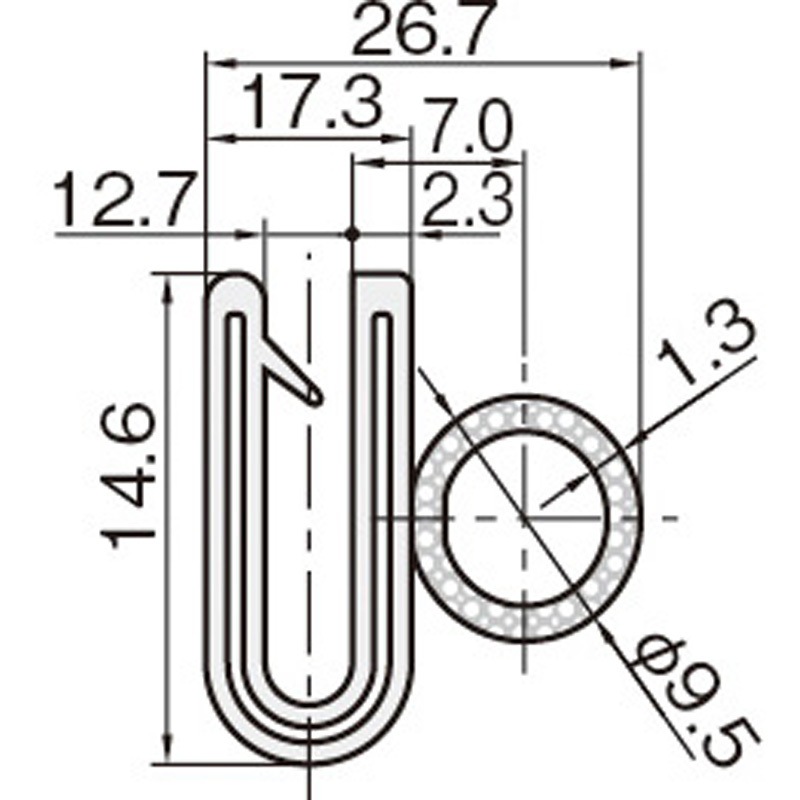 岩田製作所 トリムシール 3100シリーズTPE 61M 3100-B-3X64CT-L61 岩田製作所（IKS） トリムシール 長さ：12m 6100-B-3X32AT-L12 岩田