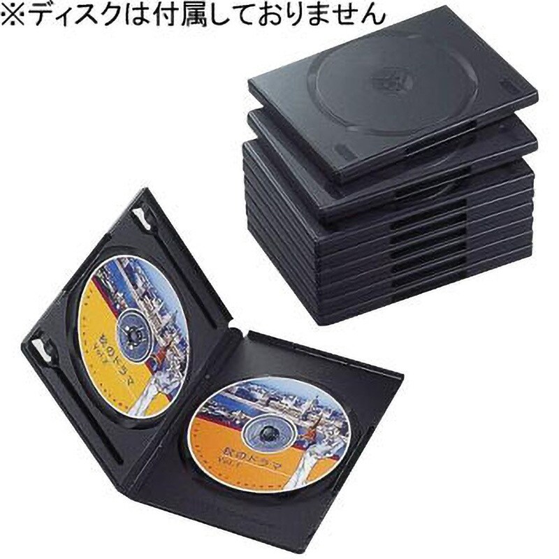 CCD-DVD06BK DVDトールケース(2枚収納) 1式(10枚) エレコム 【通販