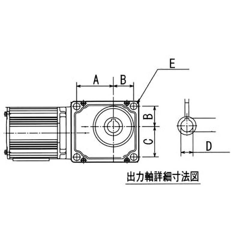 GM-SHYF-RH-0.4KW-20 直交軸ギヤードモータ フランジ型 中空軸 三菱電機 三相 ブレーキなし 出力0.4kW 屋内 -  【通販モノタロウ】