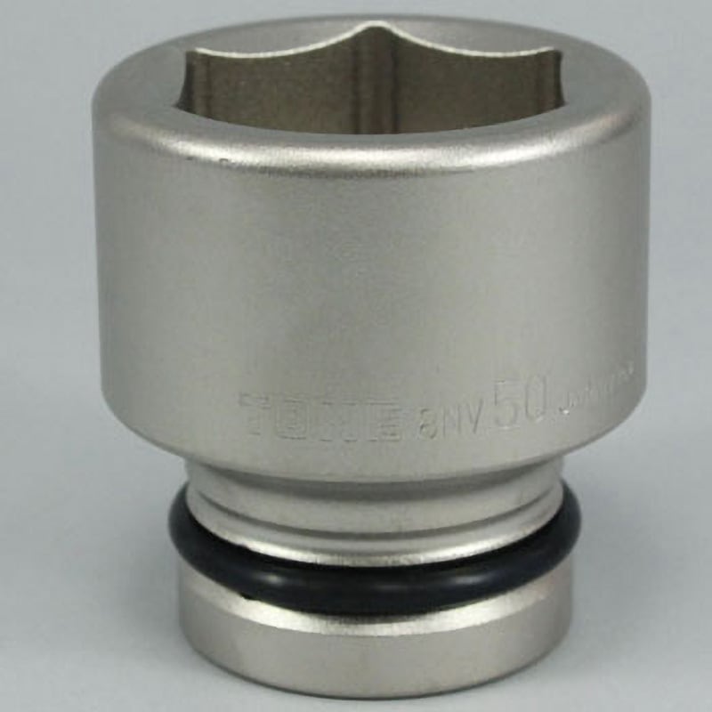 8NV-50 インパクト用ソケット(無電解ニッケルメッキ) TONE(トネ/旧:前田金属工業) 穴角6角 差込角25.4[1]mm[inch] 質量1075g   8NV-50