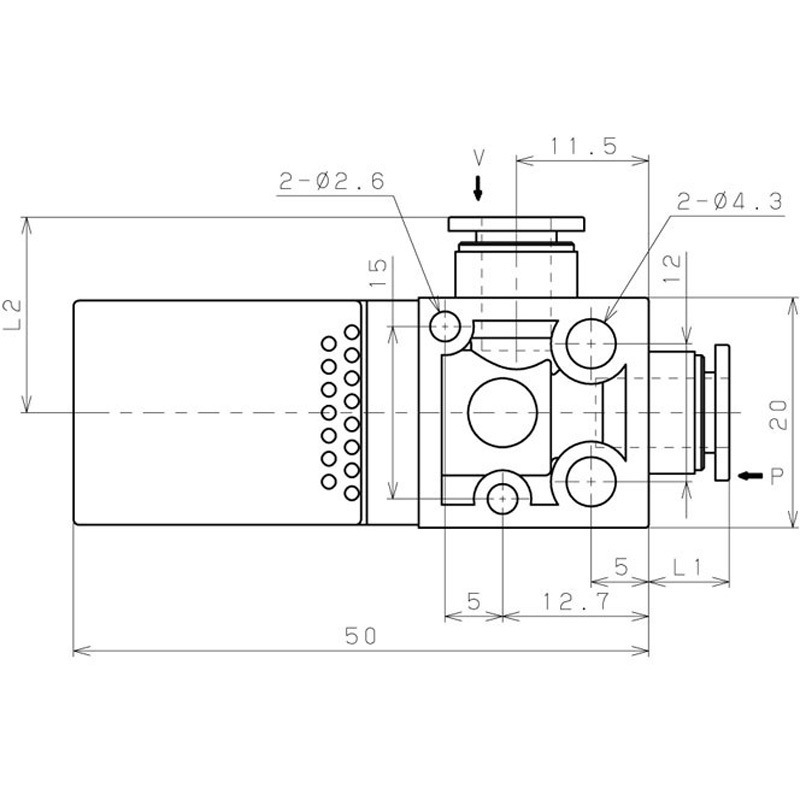 VBH07-66P 真空発生器 角型ユニオン PISCO(ピスコ) ノズル径0.7mm