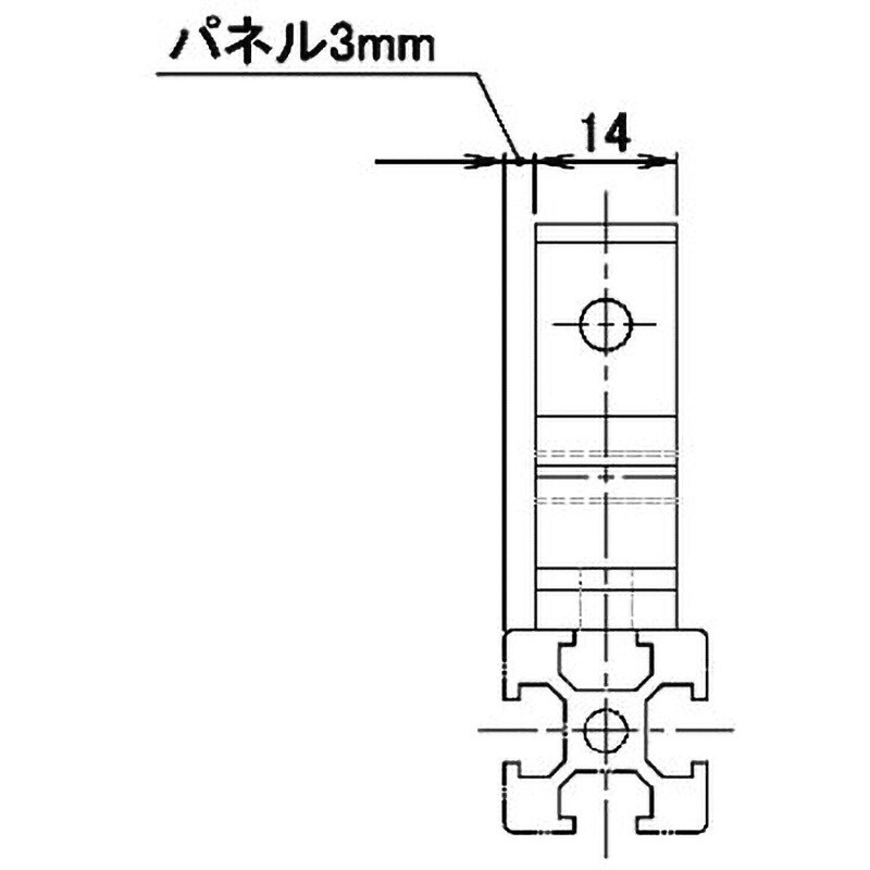 AP4014-5-M5/M5 アルミフレーム用アングルピース40 □20シリーズ