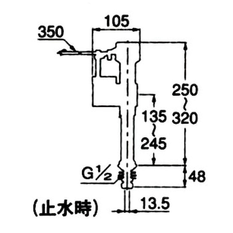 663-210 立形ロータンクボールタップ 1個 カクダイ 【通販モノタロウ】