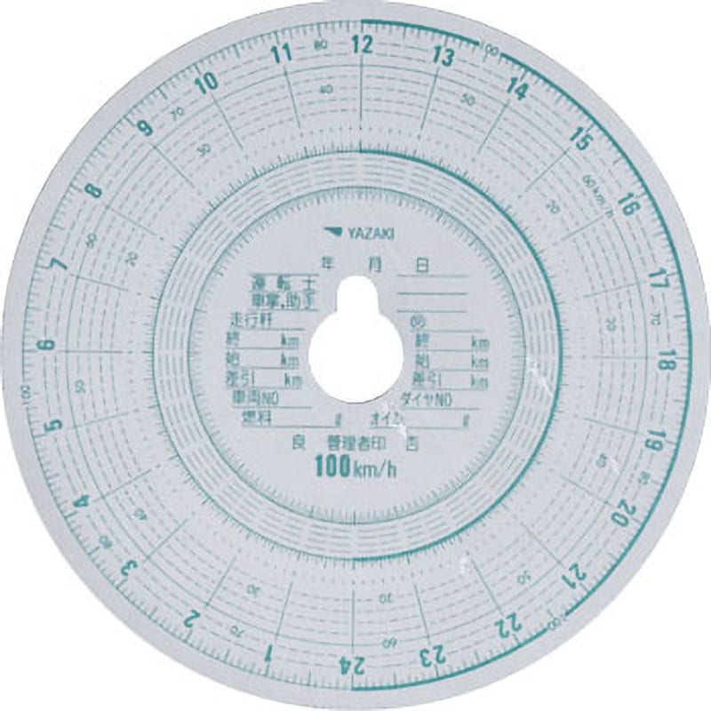 762929-360 小型タコグラフ用チャート紙(黄箱) 1セット(100枚) 矢崎総業 【通販モノタロウ】
