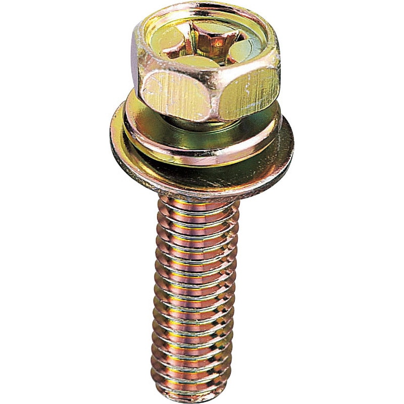 （＋）ナベＰ＝２ 6 X 16 黄銅 ニッケル SUNCO 組込みねじ (＋)ナベP＝2(黄銅・ニッケル) M2×16(2500本入) □