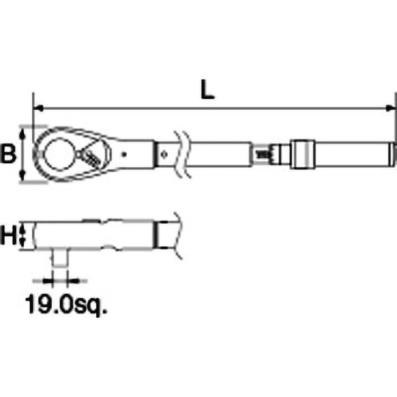 CMPB8006 プレセット型トルクレンチ KTC トルク測定範囲150～800N・m 最小目盛5N・m 差込角(sq.)19.0 CMPB8006  - 【通販モノタロウ】