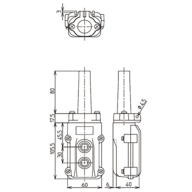 COB 261T ホイスト用押ボタン開閉器(直接操作用) COB260シリーズ 1台 パトライト(旧春日電機) 【通販モノタロウ】