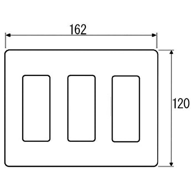 WTF8009W コスモシリーズ スクエアコンセントプレート パナソニック(Panasonic) プレート形状3連9コ用 WTF8009W -  【通販モノタロウ】