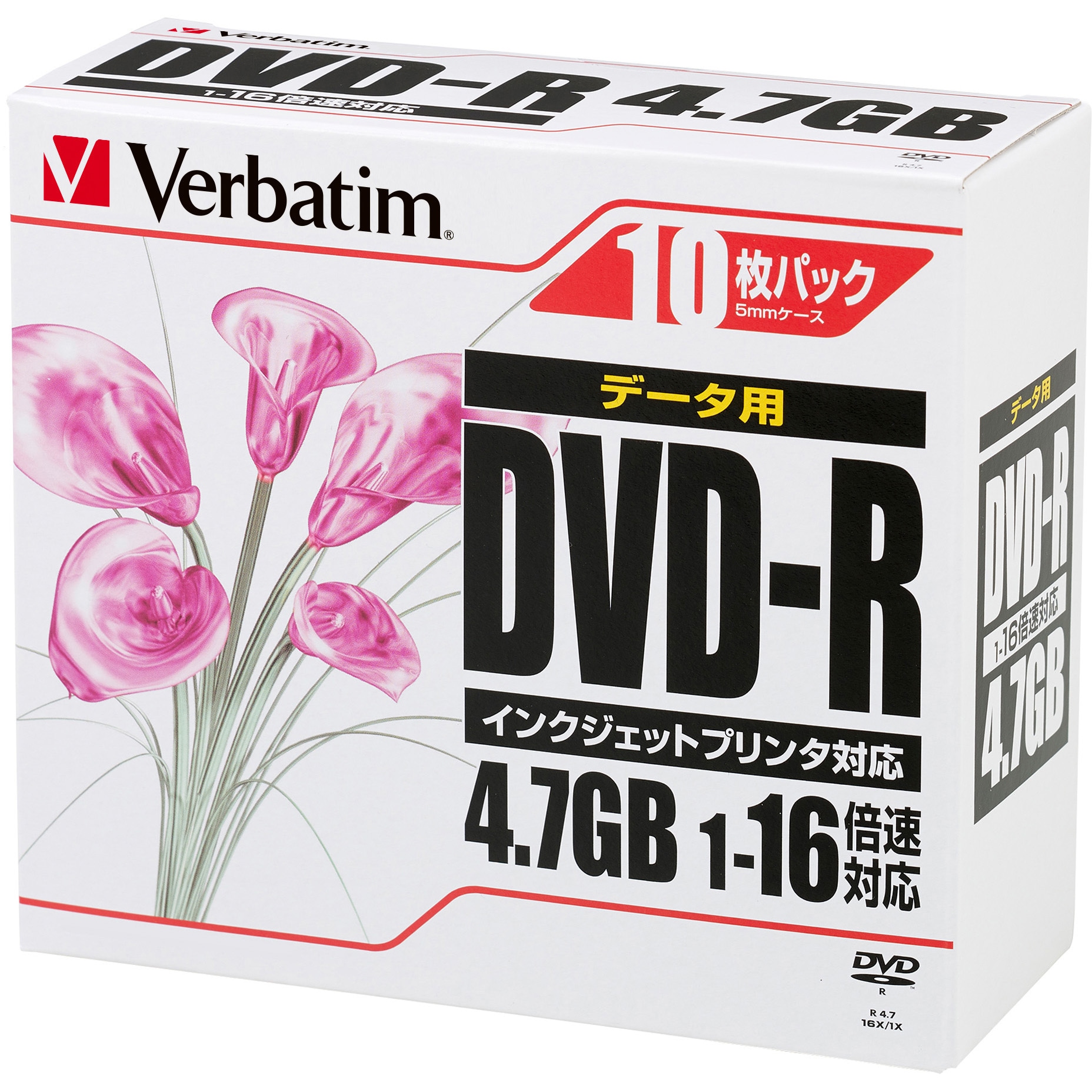 DHR47JPP10 データー用DVD-R 16倍速対応 1パック(10枚) Verbatim(バーベイタム) 【通販サイトMonotaRO】