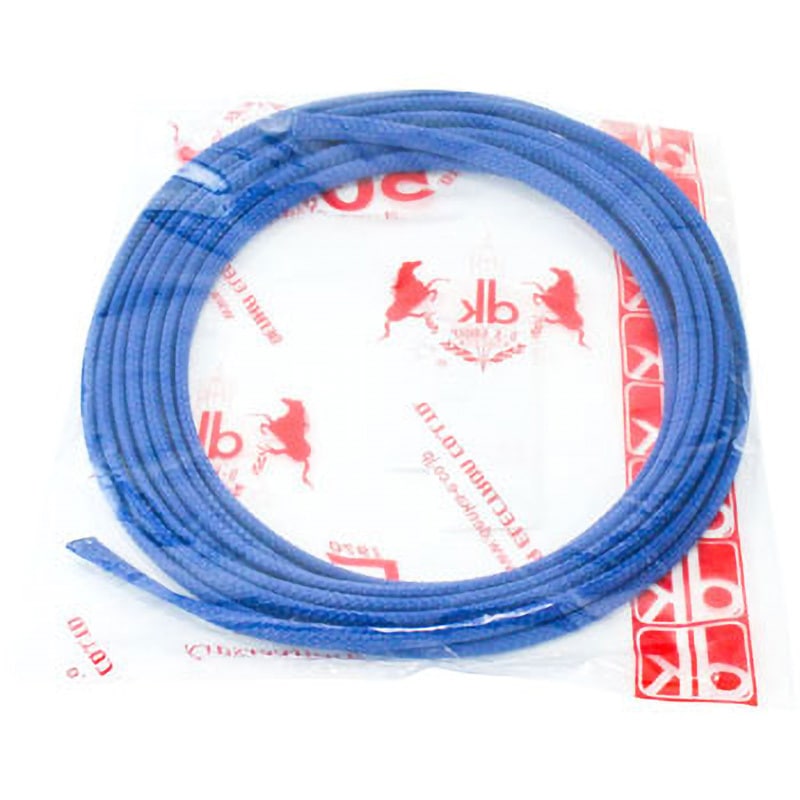 FLC-9 カラー編組チューブ(青) デンカエレクトロン ポリエステル