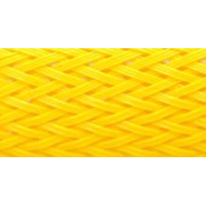 FLC-25 カラー編組チューブ(黄) デンカエレクトロン ポリエステル 全長10m 1本 FLC-25