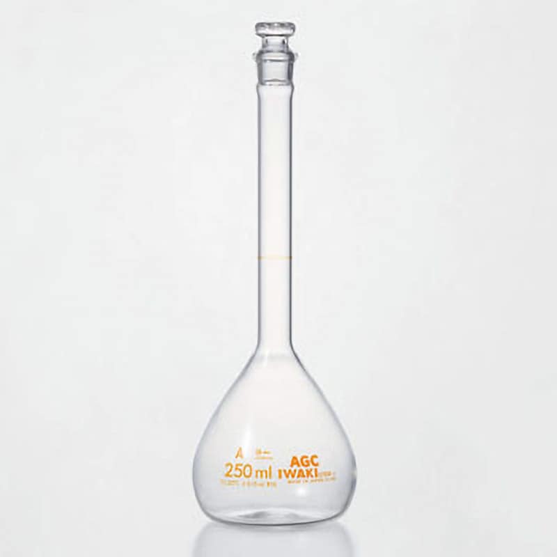 イワキ パイレックス メスフラスコ 2000ml ガラス 実験器具 - 花瓶
