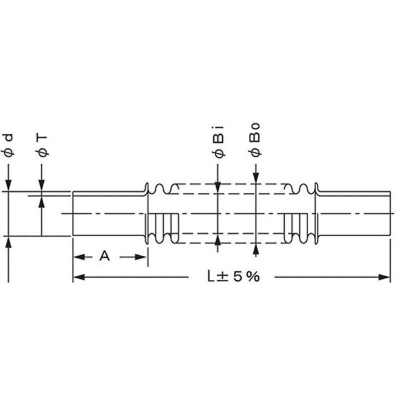 VFP4012 ×250 真空用フレキシブルチューブ 入江工研 単管 Φ1/2