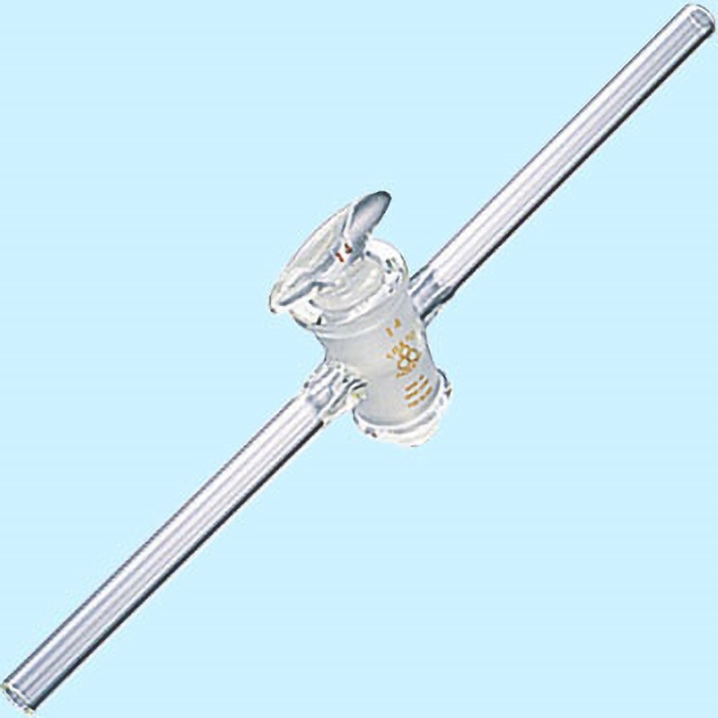 82-2307 三商印 二方コック ガラス活栓付 PX管 三商 内径11.8mm  82-2307