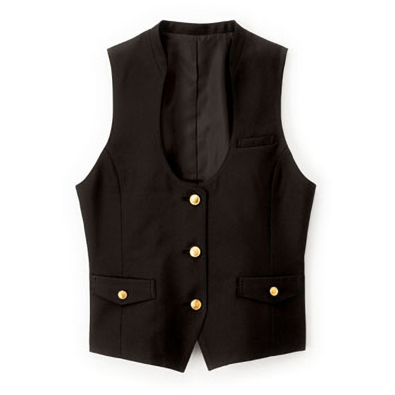 55232 レディースベスト ボストン商会 黒色 サイズ(号)7