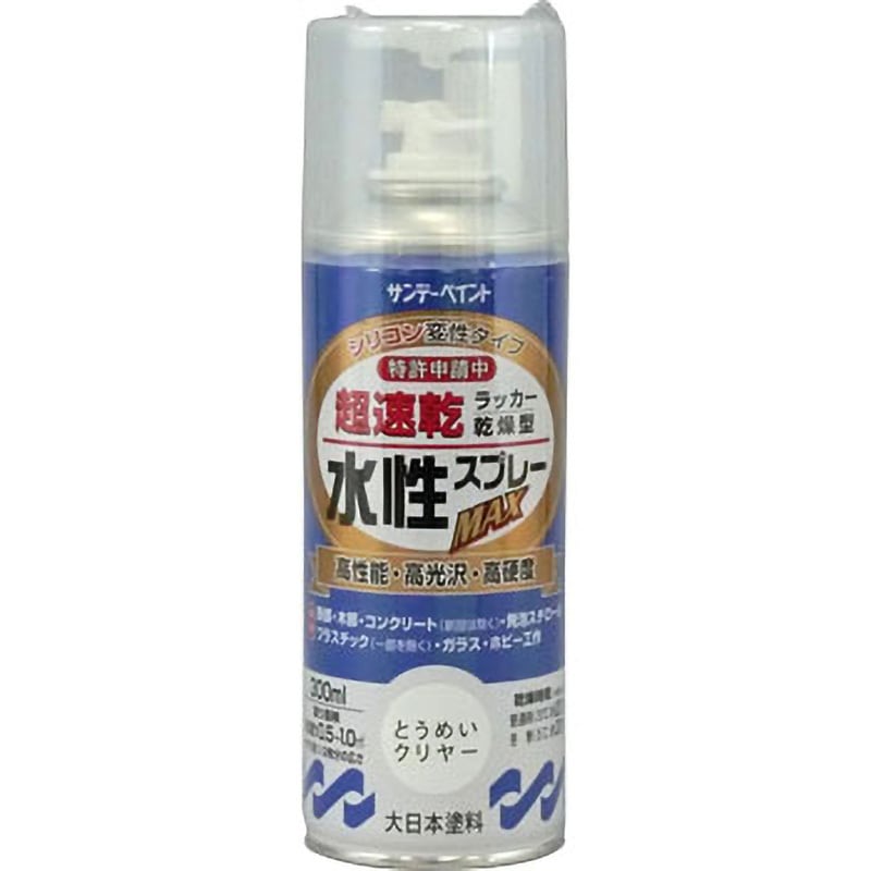 水性ラッカースプレーMAX サンデーペイント とうめいクリヤー色 1本