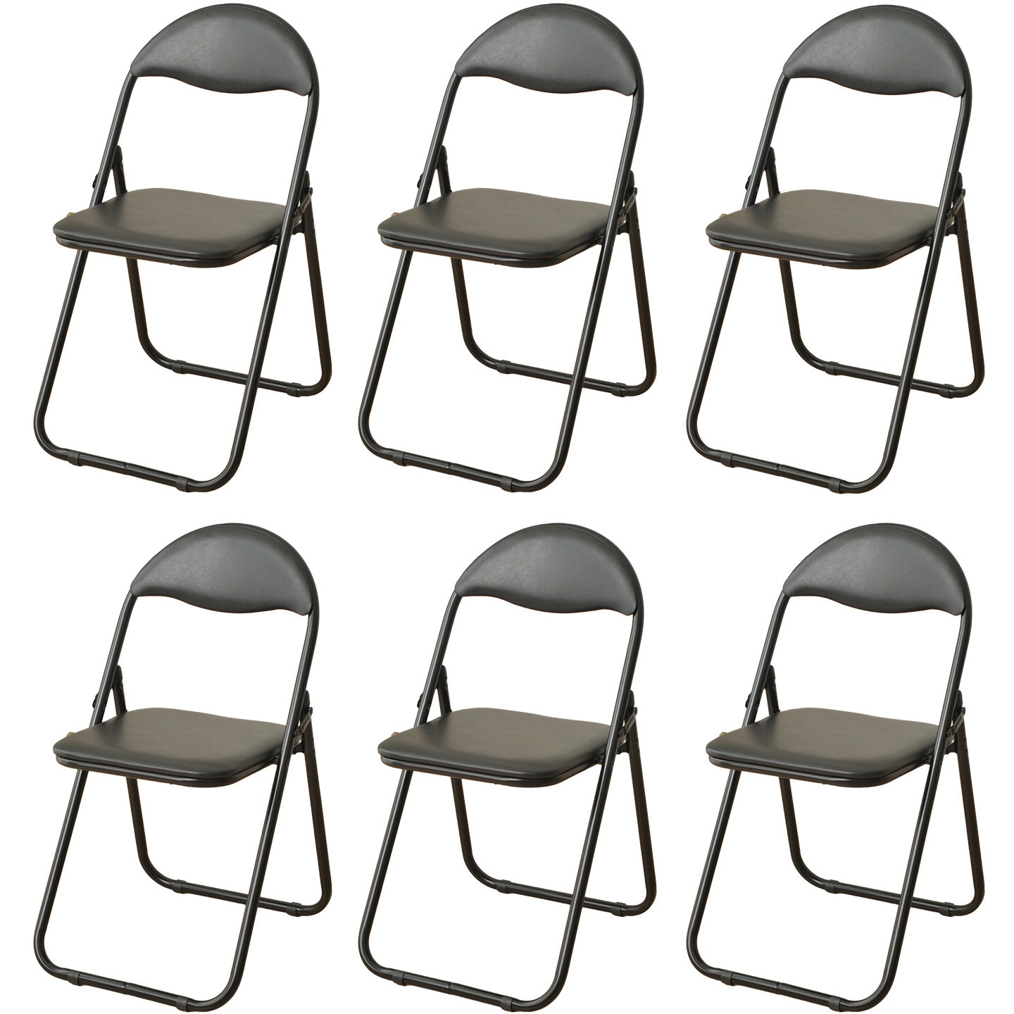 YZX-08(BK) パイプ会議イス YAMAZEN(山善) ブラック色 パイプ径