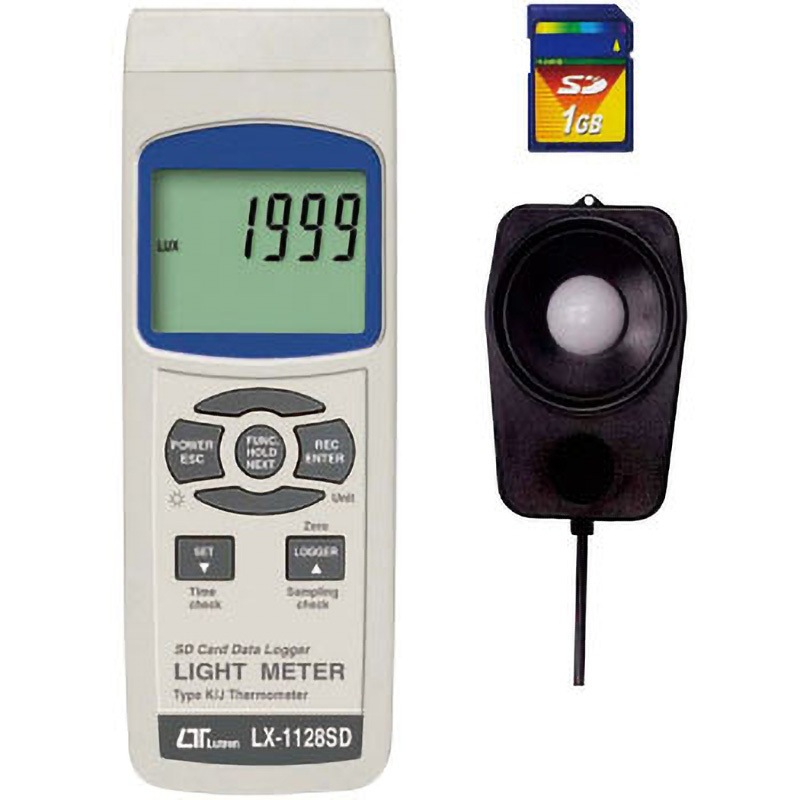 照度計 LX-1128SD LIGHT METER LX-1128SD デジタル照度計(SDスロットル搭載) 1台 マザーツール 【通販