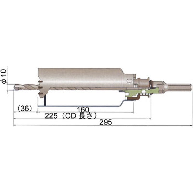 Яミヤナガ/MIYANAGA 【PCEW170】塩ビ管用コアドリル セット わかかっ ストレートシャンク 刃先径170mm  (4957462116618)