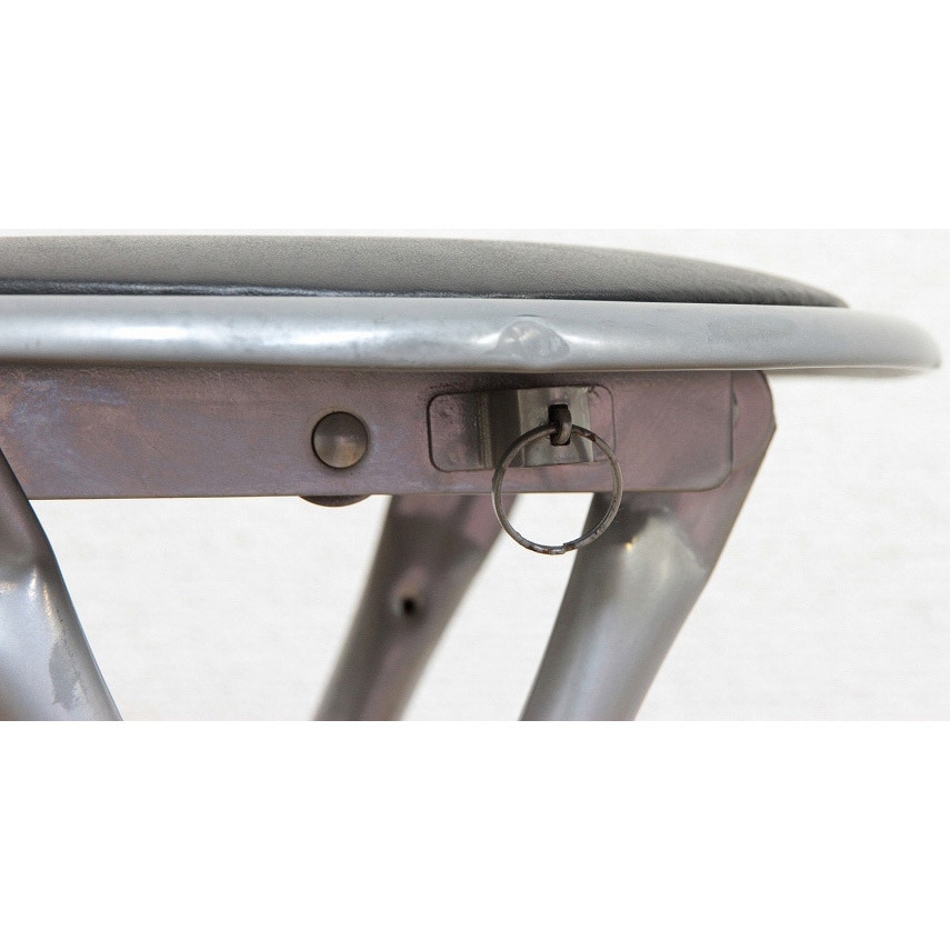 88624 パイプ折りたたみイス 不二貿易 ブラック色 高さ470mm幅320mm