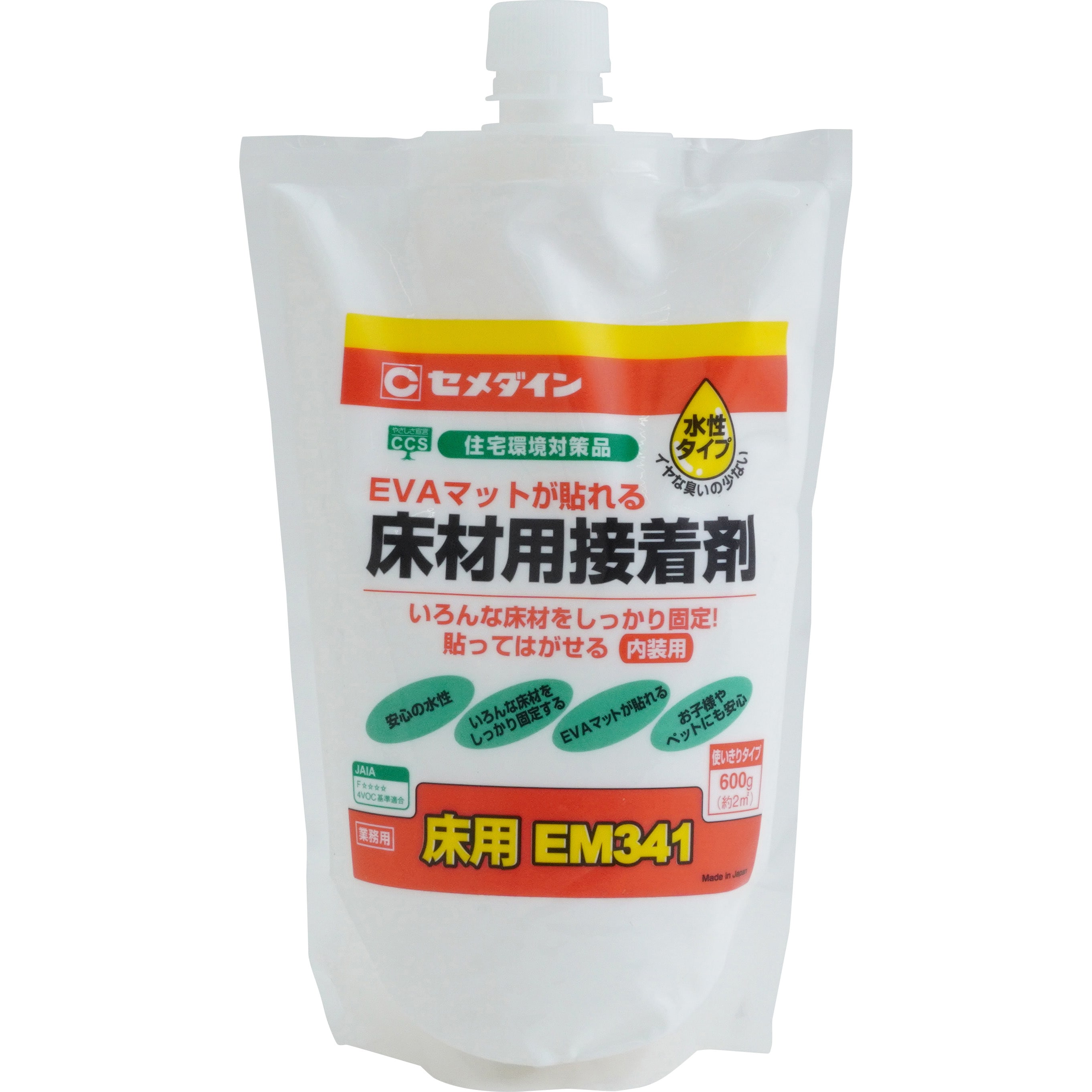 AE-137 床材用接着剤 床用EM341(ピールアップタイプ) 1本(600g) セメダイン 【通販モノタロウ】