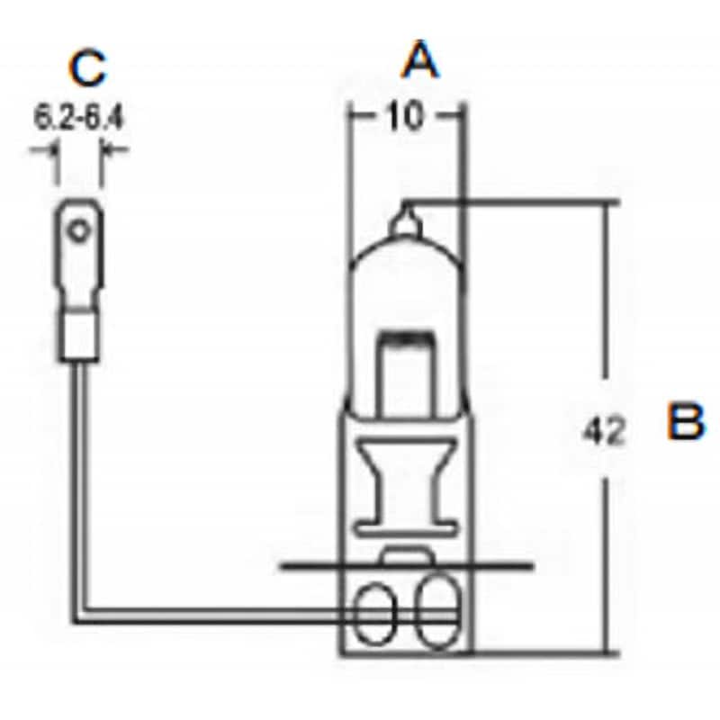 ハロゲンランプ H3 24V モノタロウ 70W 1個 - 【通販モノタロウ】