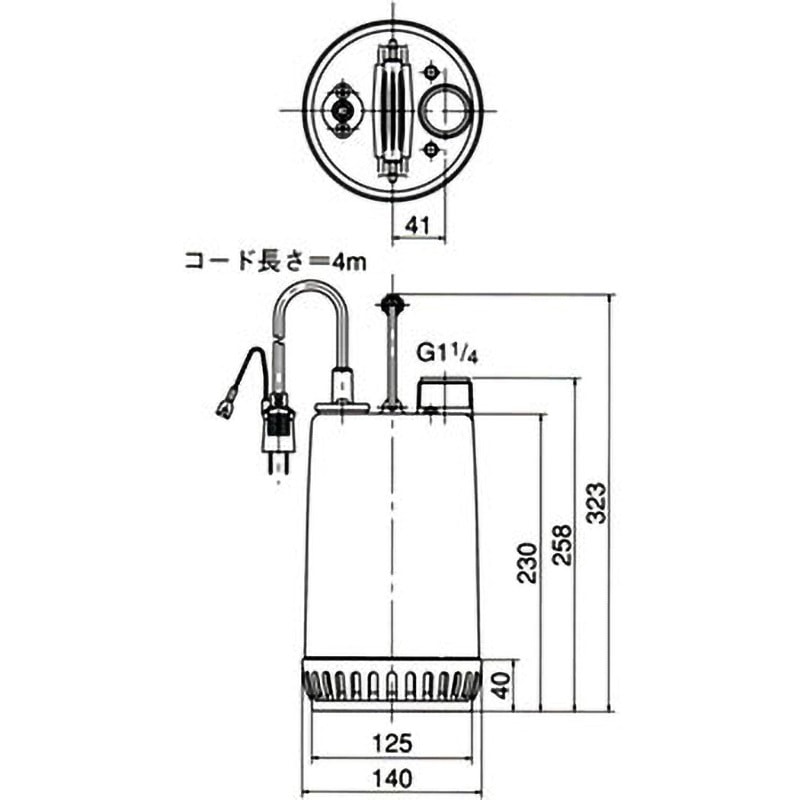 寺田ポンプ製作所 水中ポンプ SP-150B SP-150BNL（底水用）小型 | 製品情報 | 寺田ポンプ製作所