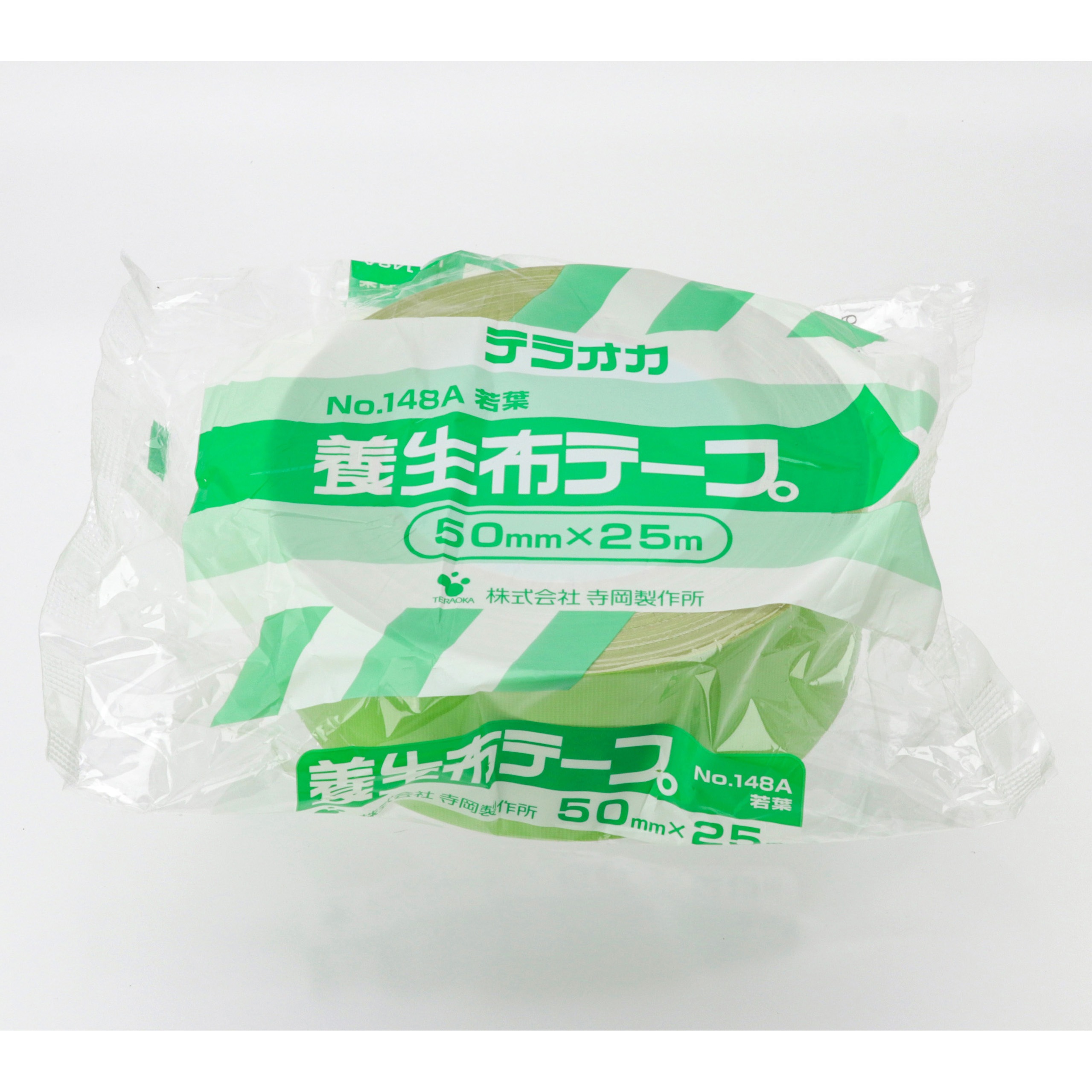【即決あり！新品未使用品】TERAOKA寺岡製作所　NO.148A　養生布テープ　若葉　50ｍｍ×25ｍ　30巻 No.148A 塗装養生用マスキング布テープ No.148A 寺岡製作所 スフ基材
