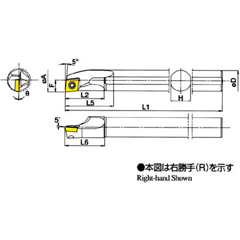 S12M-SCLPR09-16A ダイナミックバー(鋼シャンク)SCLP型 1本 京セラ