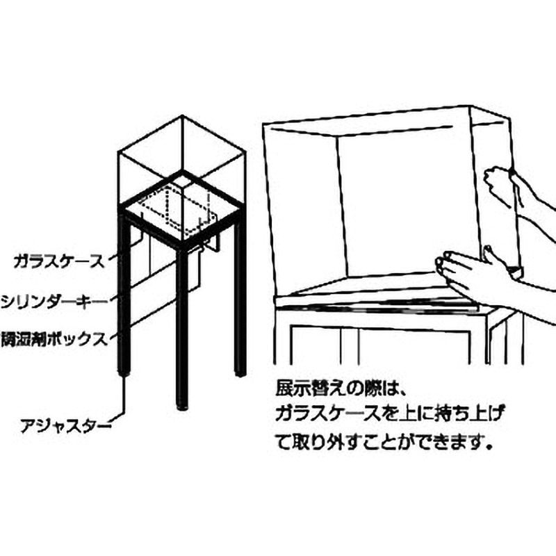 NT-STC-5080W スタンド式展示ケース(キュービックタイプ) MuSE(タキヤ
