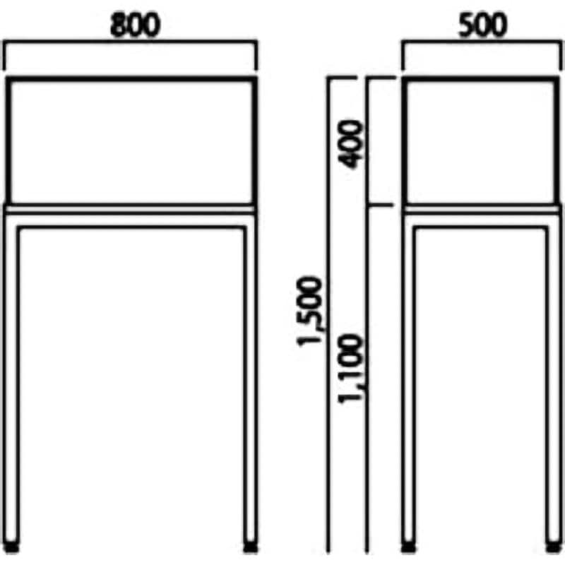 NT-STC-5080W スタンド式展示ケース(キュービックタイプ) MuSE(タキヤ