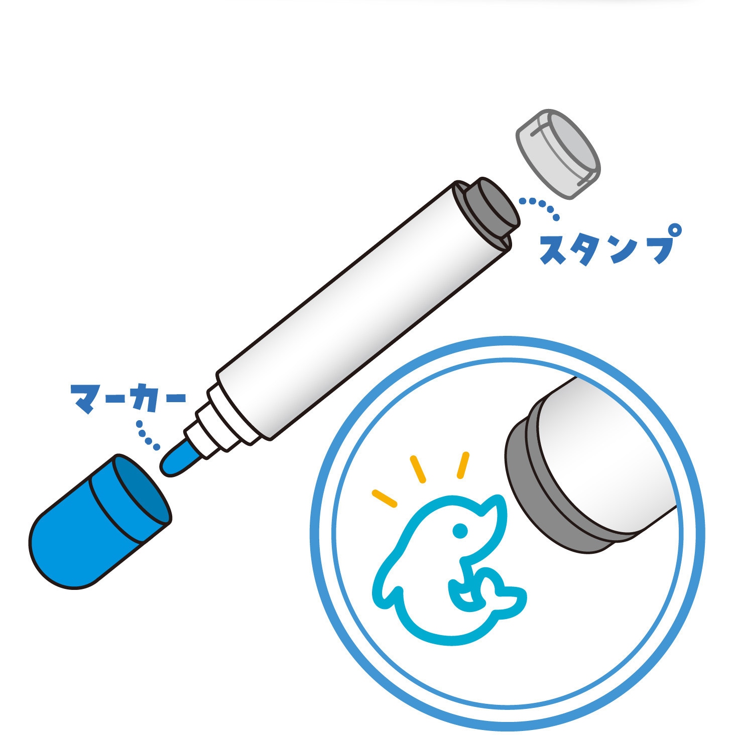 7574 ハッピースタンプマーカー 1個 アーテック[学校教材・教育玩具
