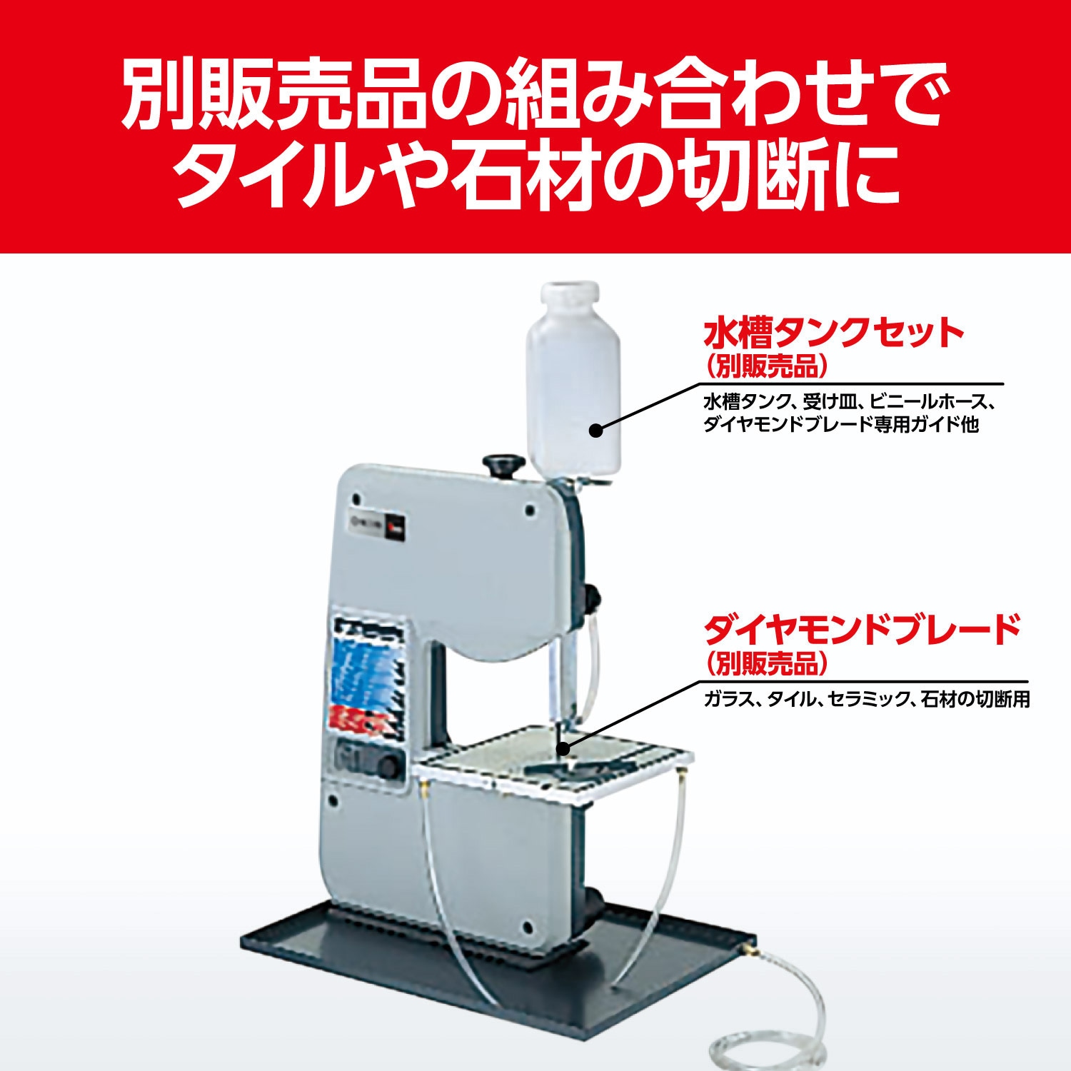 TBS-50 卓上バンドソー 京セラインダストリアルツールズ(旧:リョービ) 帯鋸刃周速数(cm/s)/216～333仕様