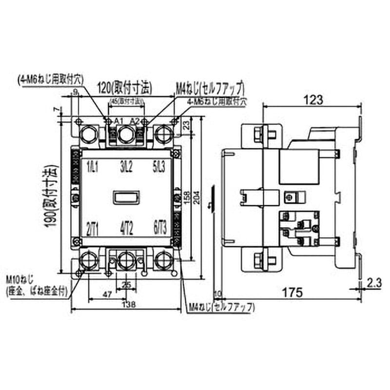 S-N180 AC200V 2A2B 電磁接触器 S-Nシリーズ 三菱電機 非可逆式 (操作コイル仕様)標準仕様 S-N180 AC200V 2A2B  - 【通販モノタロウ】