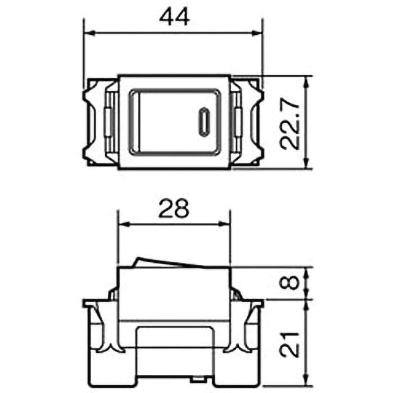 WNH5152 フルカラー埋込ほたるスイッチ(3路)(ネームなし) 1個