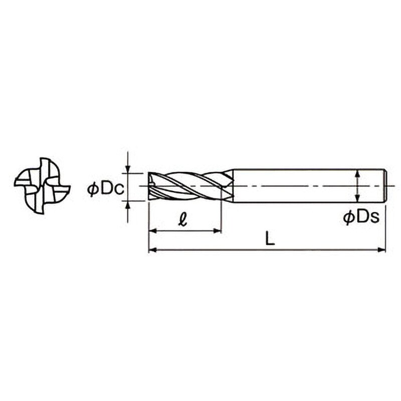 GSX40400C-2D GSX MILL 4枚刃 2D NACHI(不二越) 超硬 