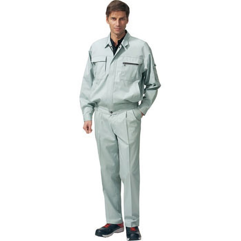 46200 46200 長袖ブルゾン(春夏用) 自重堂 ソフトバーバリー(減量加工) アースグリーン色 5L着丈72cm