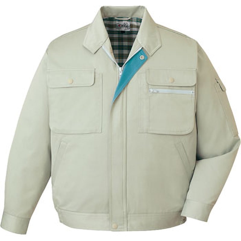 40100 40100[製品制電]長袖ブルゾン(秋冬用) 自重堂 名入れ可 ソフトツイル ライトベージュ色 S着丈59cm