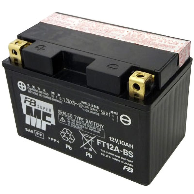 FT12A-BS 12V高始動形VRLA(制御弁式)バッテリー(電解液注入済タイプ) 1個 古河電池 【通販モノタロウ】