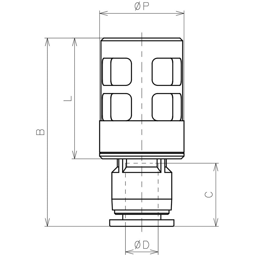 ST6 サイレンサ ワンタッチ継手 PISCO(ピスコ) 空気 適合チューブ外径