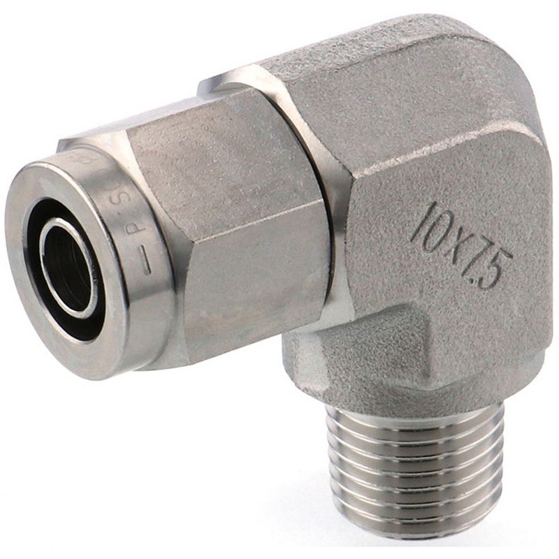 NSL1075-02 SUS316締付継手エルボ PISCO(ピスコ) 1/4 チューブ外径10mm