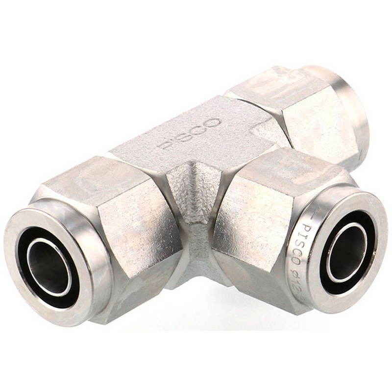 NSE1290 SUS316締付継手ユニオンティー PISCO(ピスコ) チューブ外径12mm 1個