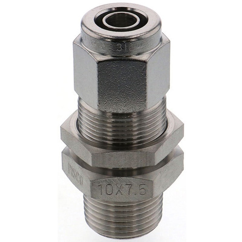 NSMC1075-03 SUS316締付継手 隔壁ストレート PISCO(ピスコ) 3/8
