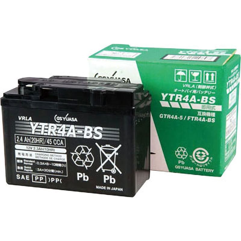 YTR4A-BS 12V高性能VRLA(制御弁式)バッテリー(電解液注入済タイプ) 1個