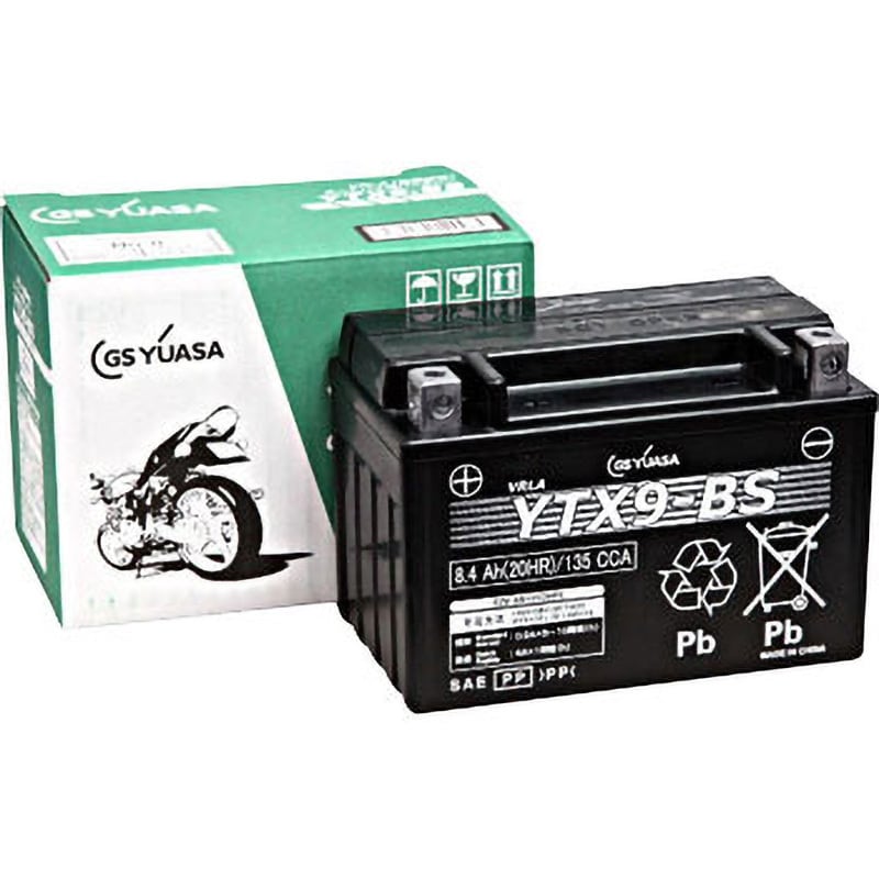YTX9-BS 12V高性能VRLA(制御弁式)バッテリー(電解液注入済タイプ) 1個 