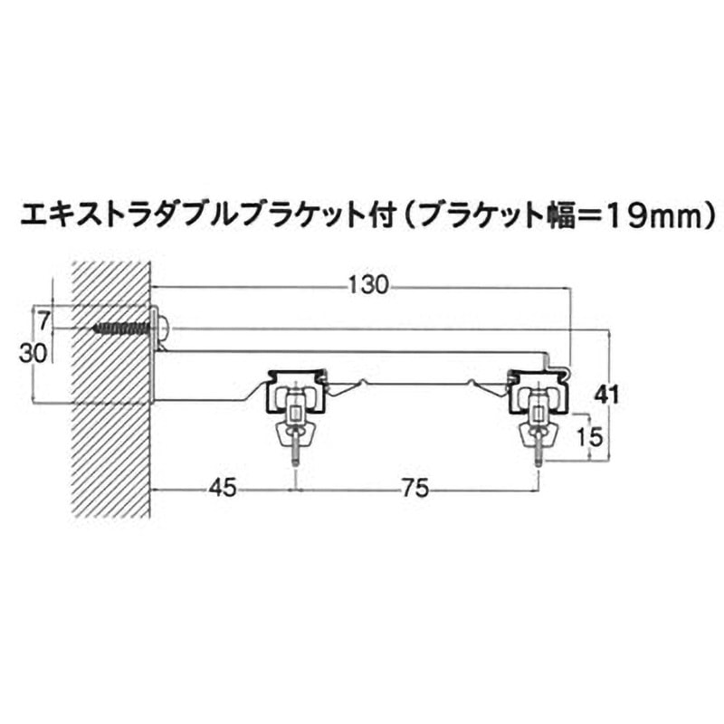 ウィンピア エキストラダブルブラケット TOSO 共通(ステンレス色) 幅