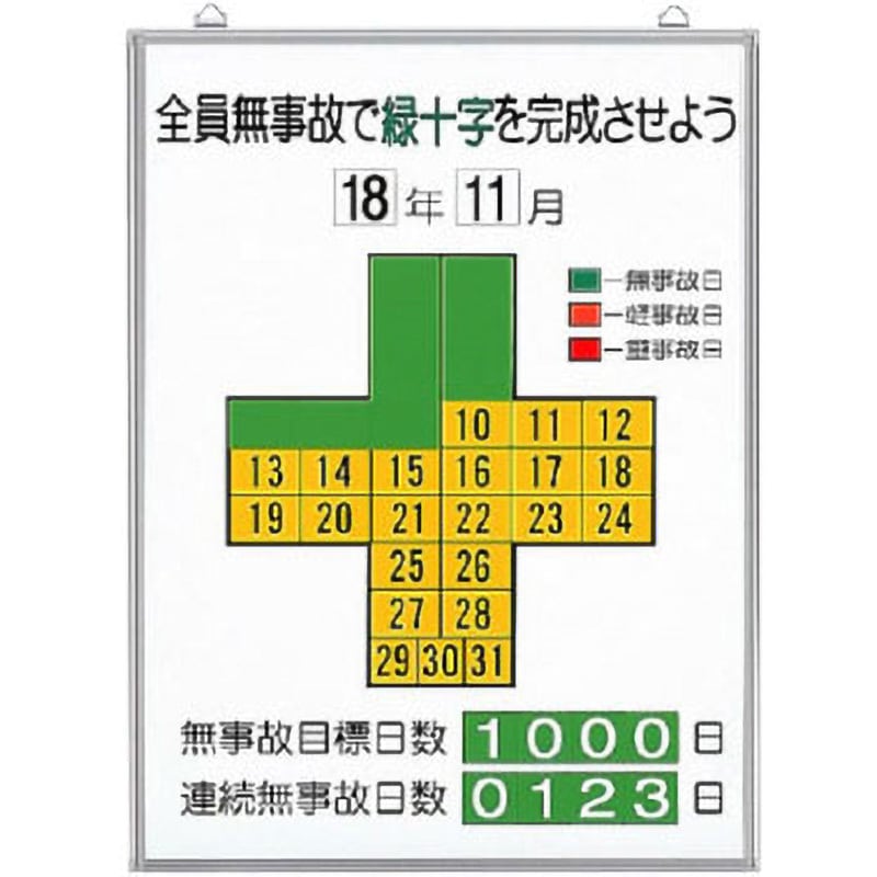 315-10 無災害記録表 1セット ユニット 【通販サイトMonotaRO】