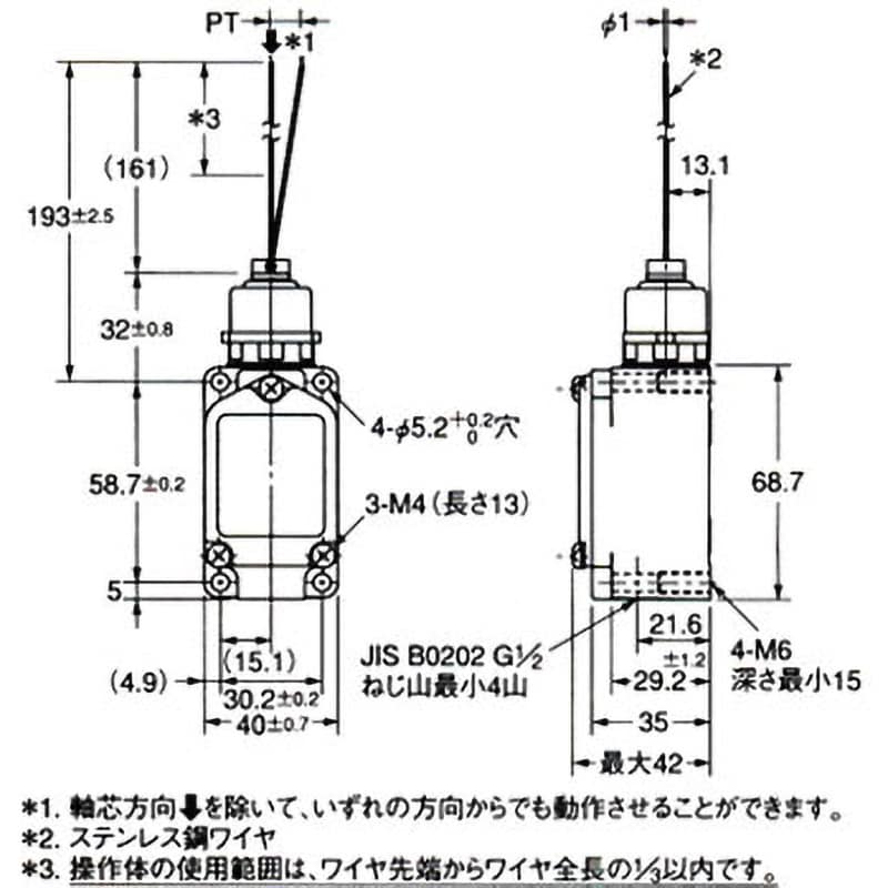 WLNJ-S2 2回路リミットスイッチ WL 一般形 1個 オムロン(omron) 【通販